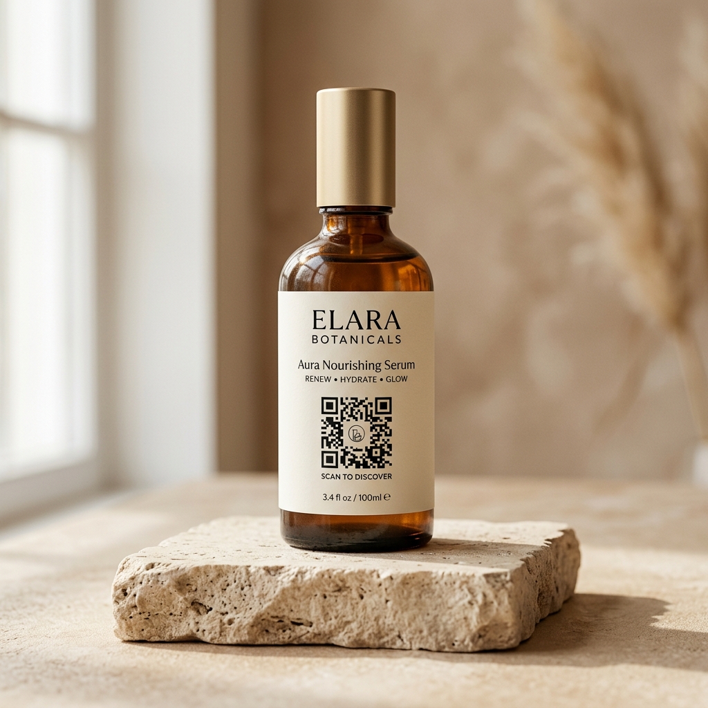 Ededin QR Gen Mockup - Product Brand Labels (Branded QR integration for packaging & validation.)