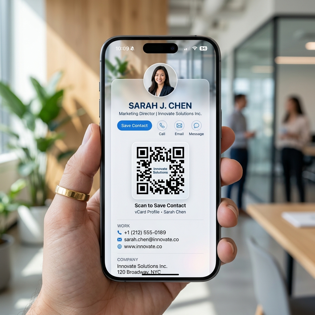 Custom vCard QR Codes for Business Contacts